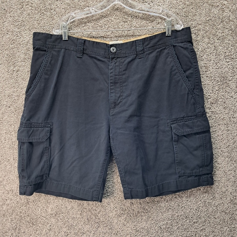 St Johns Bay Mens Navy Blue Cotton Cargo Shorts Size 42 Utility‎ Outdoor Summer